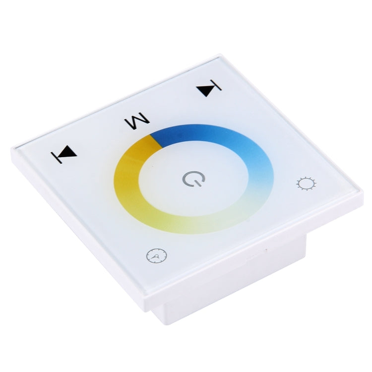 SX-M102 Double Channel Touch Panel LED Remote Controller, Support LED Backlight, Can Match the Remote Control, DC 12-24V(White)