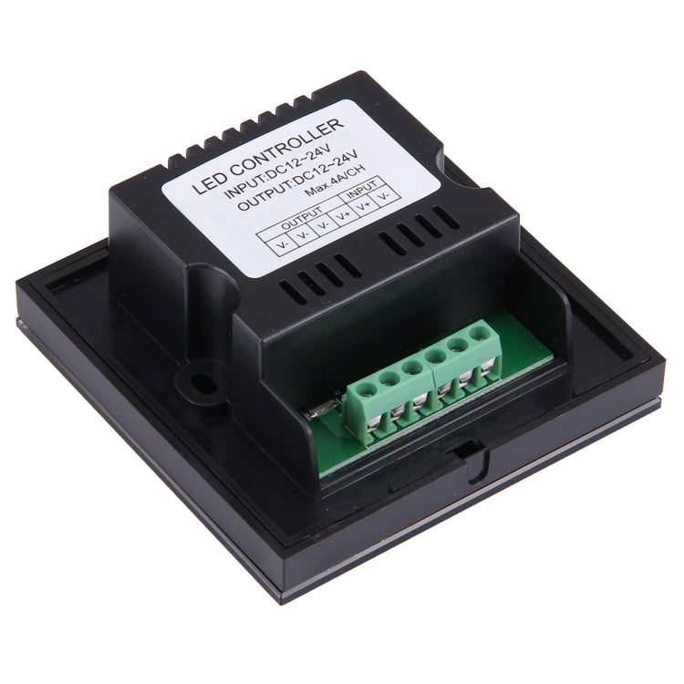SX-M006 Single Channel Touch Panel LED Remote Controller, DC 12-24V(Black)