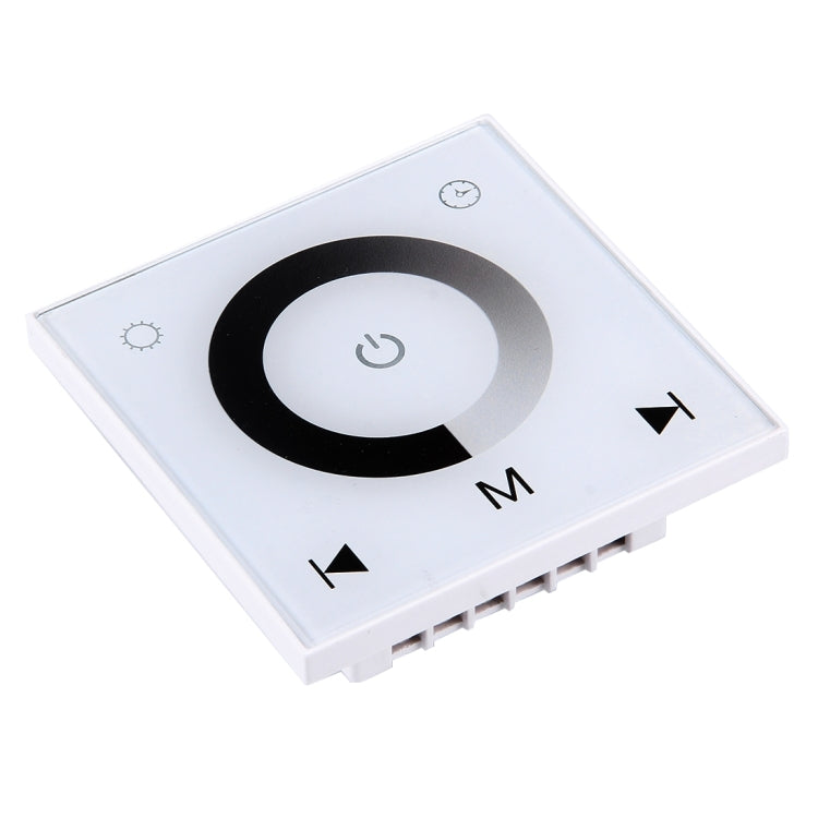SX-M101 Single Channel Touch Panel LED Remote Controller, Support LED Backlight, Can Match the Remote Control, DC 12-24V(White)