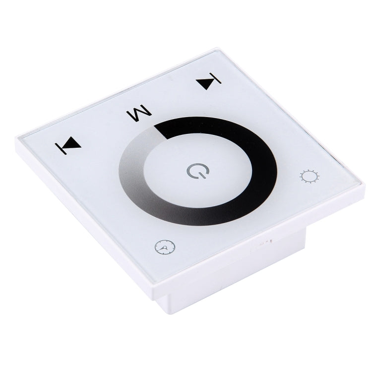 SX-M101 Single Channel Touch Panel LED Remote Controller, Support LED Backlight, Can Match the Remote Control, DC 12-24V(White)