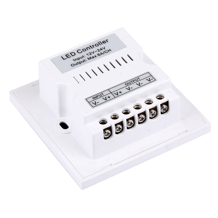 SX-M101 Single Channel Touch Panel LED Remote Controller, Support LED Backlight, Can Match the Remote Control, DC 12-24V(White)