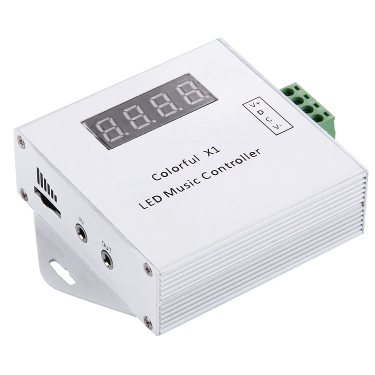 Colorful X1 LED Music Controller with 6-keys RF Wireless Remote Control, Support IC 6803 / 1903 / 2811 / 2812B, DC 5-24V(White)