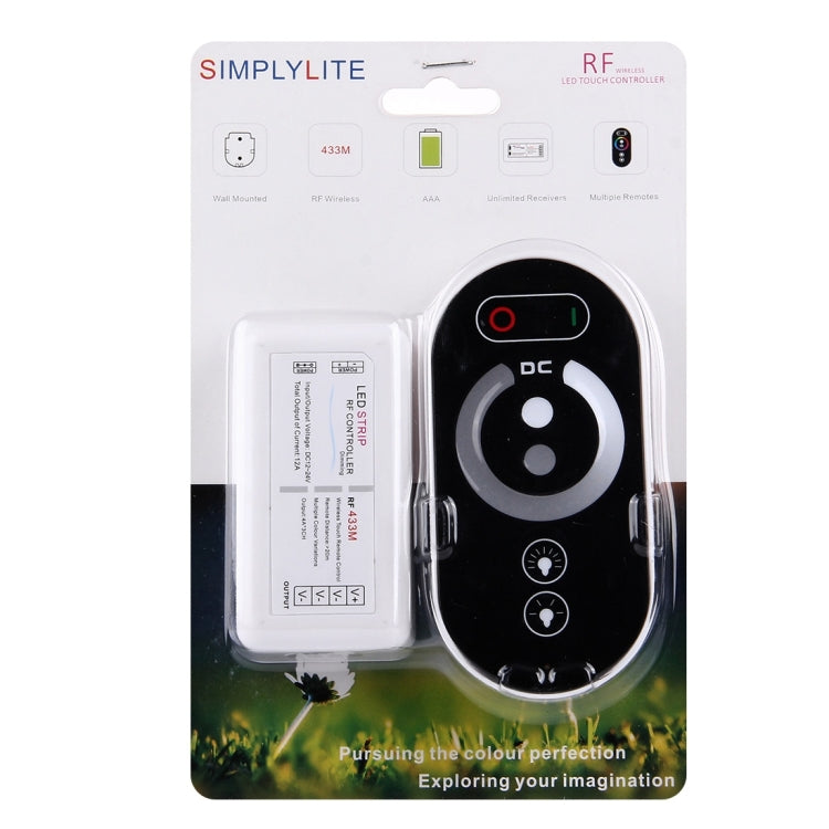 S101 Single Channel 6-keys RF Wireless LED Full Touch Controller, DC 12-24V