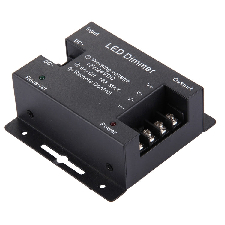 SX-032RF Single Channel Touch Series Wireless LED Remote Controller, DC 12-24V(Black)