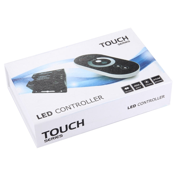 SX-032RF Single Channel Touch Series Wireless LED Remote Controller, DC 12-24V(Black)