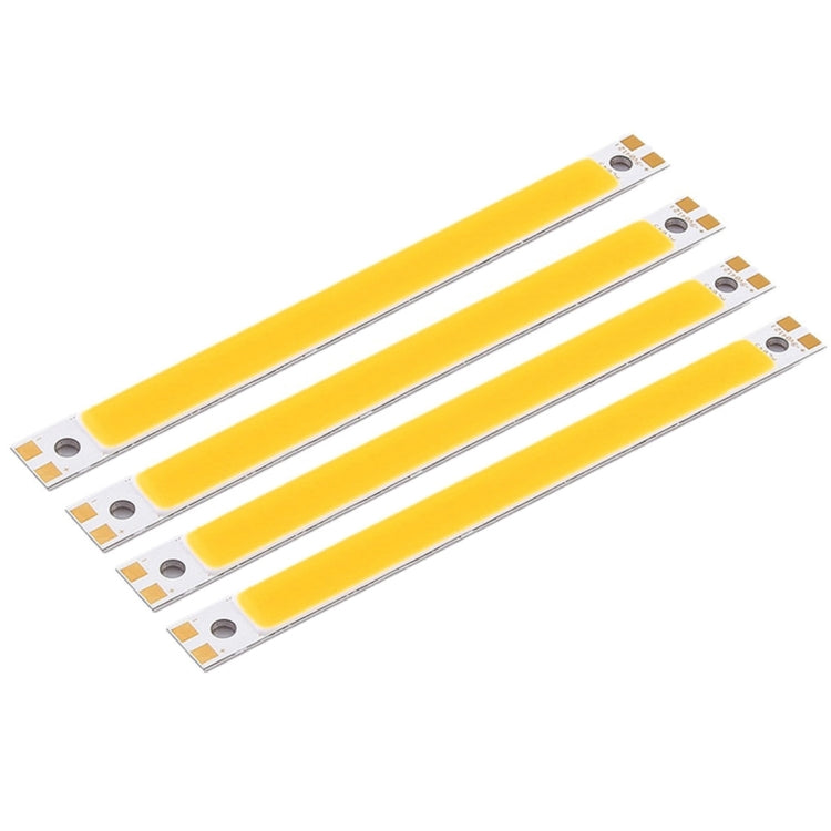 4 PCS YouOKLight 1.2W 96LM 3000K 1-LED COB Rectangle Strip Lamp, DC 12-14V(Warm White)