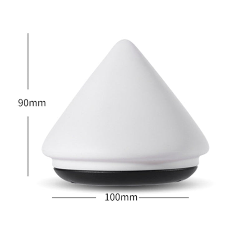 T11 Volcanic Shape Patted Colorful Patted Light, Dry Battery Powered Silicone Energy-saving LED Night Lamp(White)