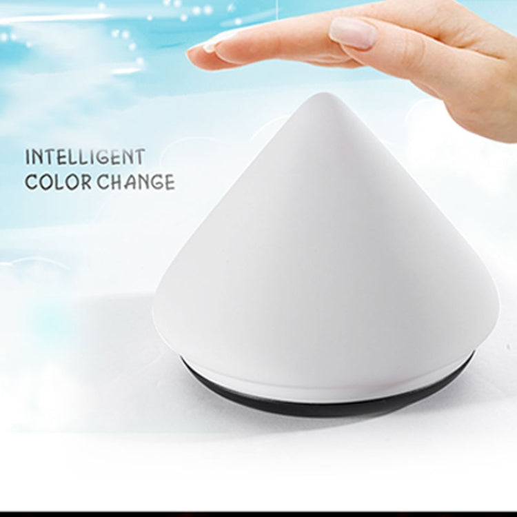 T11 Volcanic Shape Patted Colorful Patted Light, Dry Battery Powered Silicone Energy-saving LED Night Lamp(White)