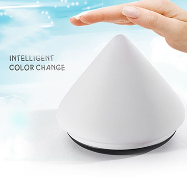 T11 Volcanic Shape Patted Colorful Light, USB Charging Silicone Energy-saving LED Night Lamp(White)