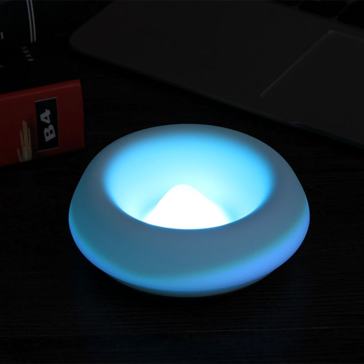 T11 Volcanic Shape Patted Colorful Light, USB Charging Silicone Energy-saving LED Night Lamp(White)