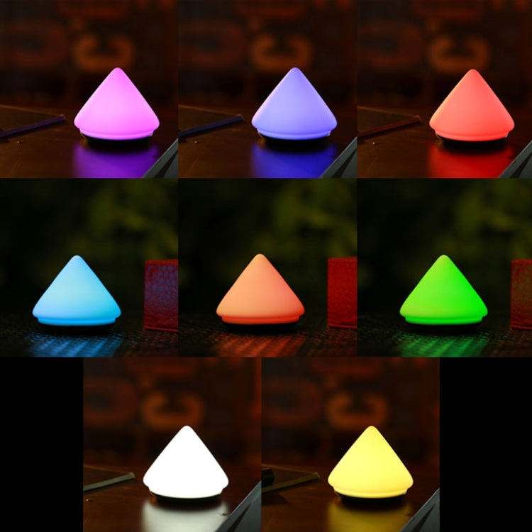 T11 Volcanic Shape Patted Colorful Light, USB Charging Silicone Energy-saving LED Night Lamp(White)