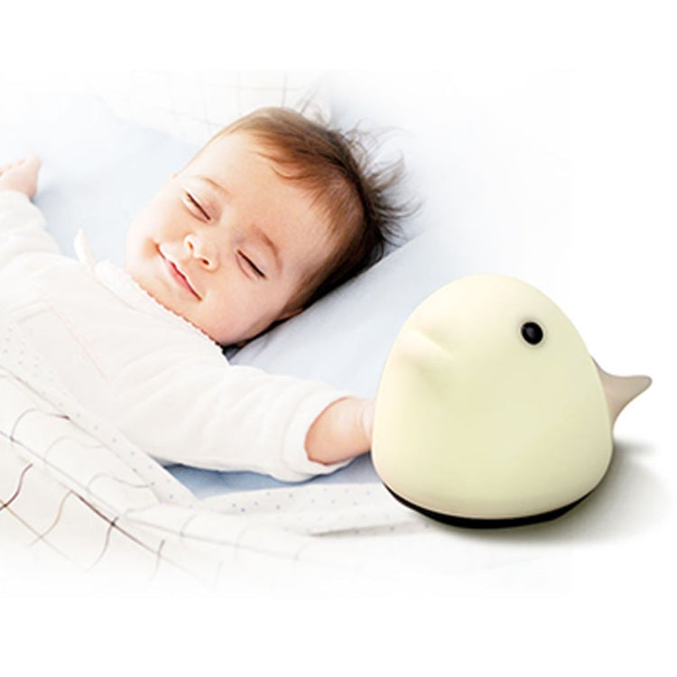 T10 0.4W Whale Shape Patted Colorful Light, USB Charging Silicone Energy-saving LED Night Lamp with Phone Holder(White)