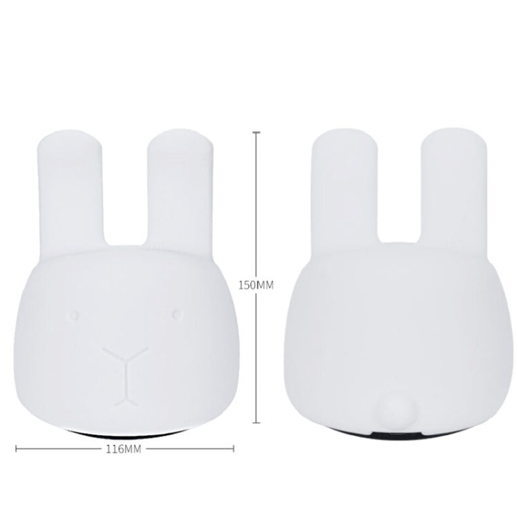 T5 Angola Rabbit Shape Patted Colorful Light, USB Charging Silicone Energy-saving LED Night Lamp(White)