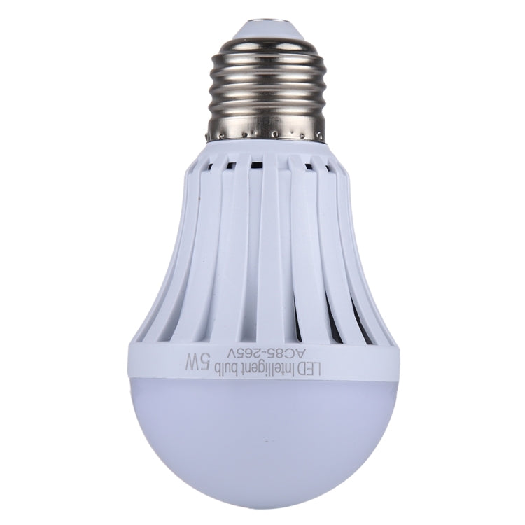 E27 5W SMD 5730 LED Bulbs, 10 LEDs 480 LM 6000-6500K LED Intelligent Emergency Ball Steep Lights, AC 85-265V