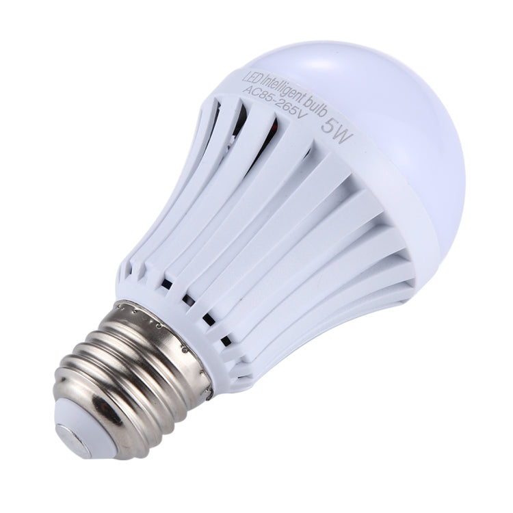 E27 5W SMD 5730 LED Bulbs, 10 LEDs 480 LM 6000-6500K LED Intelligent Emergency Ball Steep Lights, AC 85-265V
