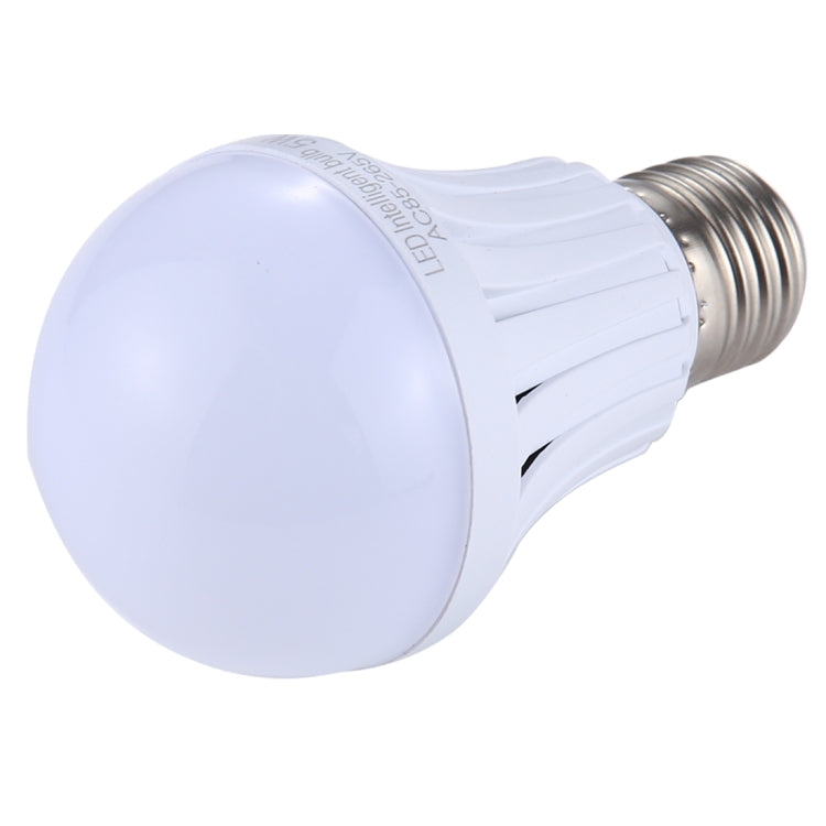 E27 5W SMD 5730 LED Bulbs, 10 LEDs 480 LM 6000-6500K LED Intelligent Emergency Ball Steep Lights, AC 85-265V