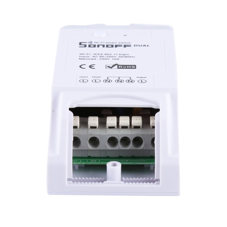 Sonoff Dual Channel DIY WiFi Smart Wireless Remote Control Module Power Switch for Smart Home, Support iOS and Android