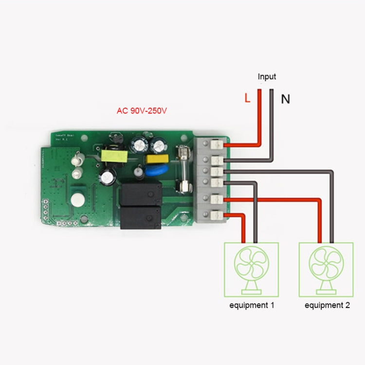 Sonoff Dual Channel DIY WiFi Smart Wireless Remote Control Module Power Switch for Smart Home, Support iOS and Android