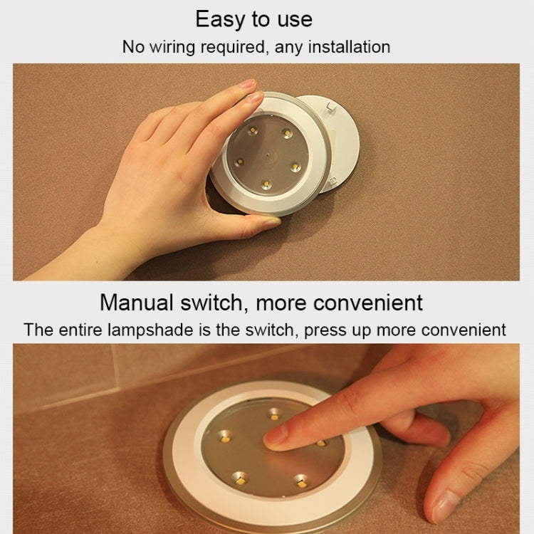 CL017 Natural Light LED Press the Lights , Remote Control Battery-Powered Bedroom Wall Night Light, Remote Control Distance: 10m