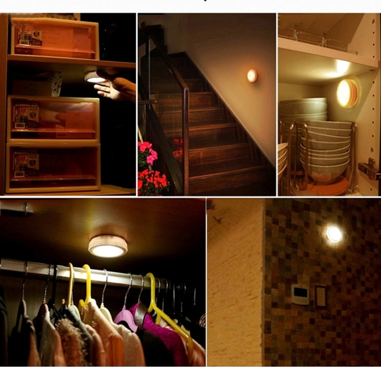 CL037 Warm White Light Infra-red Remote Control LED Night Light, Battery-Powered Bedroom Wall Light, Remote Control Dstance: 3-5m