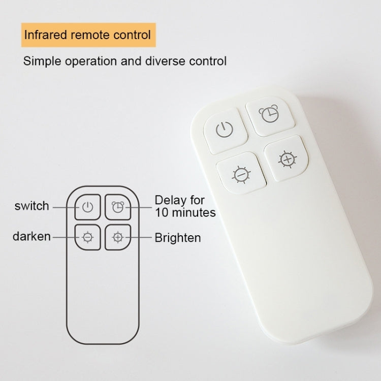 CL037 Warm White Light Infra-red Remote Control LED Night Light, Battery-Powered Bedroom Wall Light, Remote Control Dstance: 3-5m