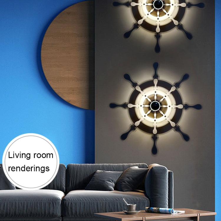 E14 5W Rudder Shape Warm White LED Wall Light , Fashion Simple Acrylic Shadow for Bedroom, Living Room, Diameter: 28cm, AC 110-220V