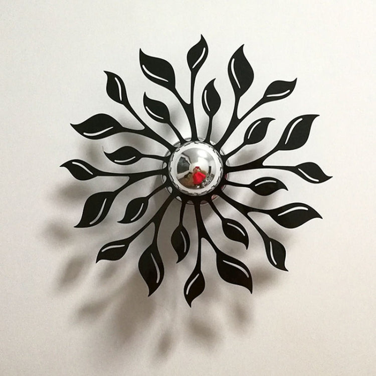 E14 5W Flower Shape Warm White LED Wall Light, Creative Acrylic Carve Shadow for Bedroom, Living Room, Diameter: 28cm, AC 110-220V(Black)