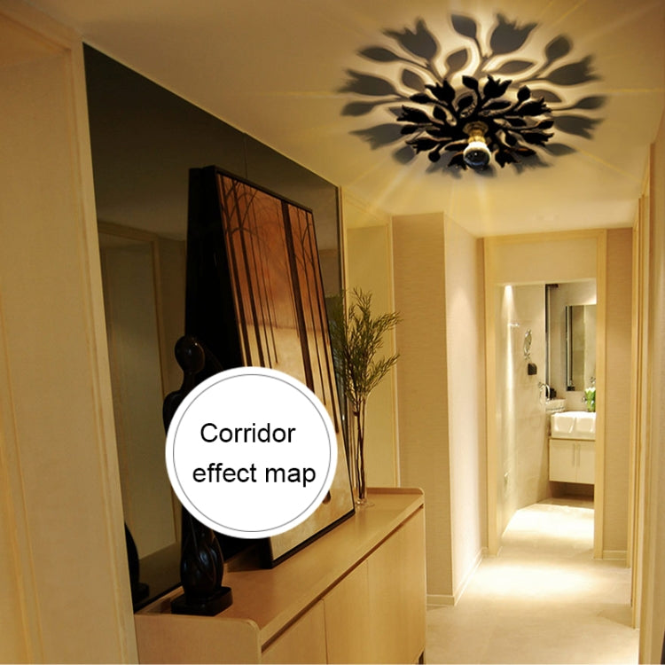 E14 5W Tulip Shape Warm White LED Wall Light , Creative Acrylic Carve Shadow for Bedroom, Living Room, Diameter: 28cm, AC 110-220V(Red)