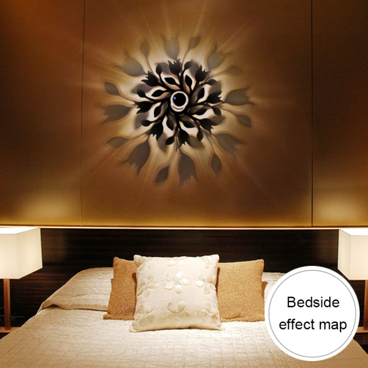 E14 5W Tulip Shape Warm White LED Wall Light , Creative Acrylic Carve Shadow for Bedroom, Living Room, Diameter: 28cm, AC 110-220V(Red)