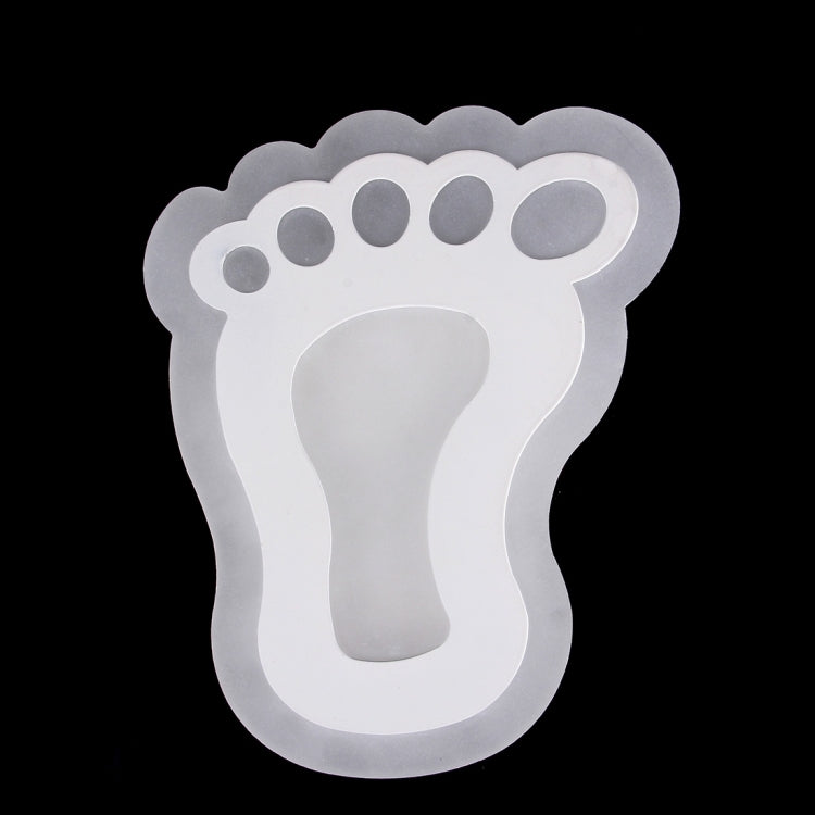 8W 3D Footprint LED SMD-2835 Acrylic Wall Light, Decoration Light, Size: 22.5x18cm, AC 180-265V(Warm White)