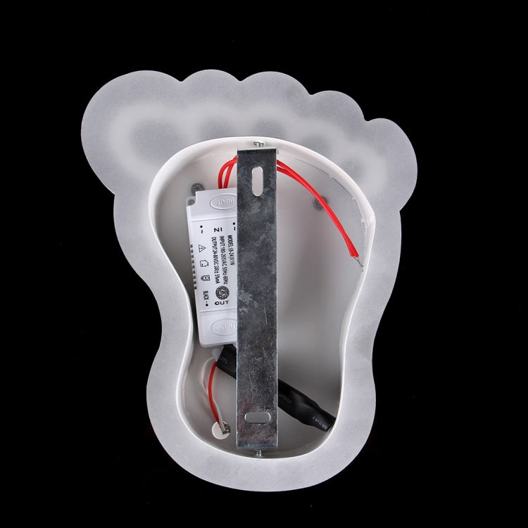 8W 3D Footprint LED SMD-2835 Acrylic Wall Light, Decoration Light, Size: 22.5x18cm, AC 180-265V(Warm White)