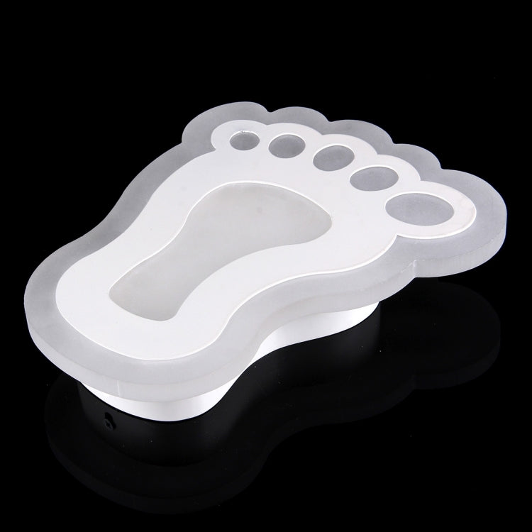 8W 3D Footprint LED SMD-2835 Acrylic Wall Light, Decoration Light, Size: 22.5x18cm, AC 180-265V(Warm White)