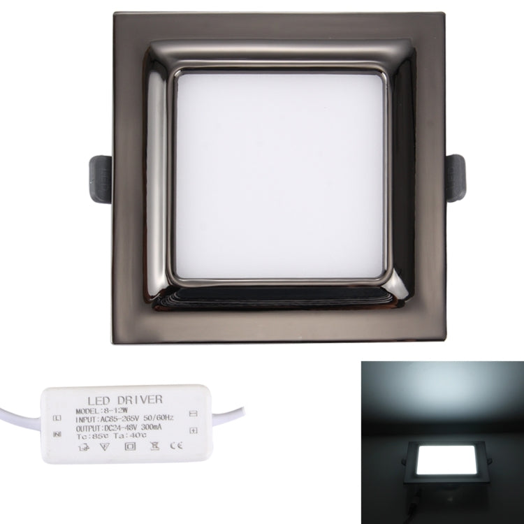 9W SMD 2835 White Light LED Ceiling Panel Light, 45 LEDs Square Electroplating with LED Driver, Surface Diameter: 120 x 120mm, AC 85-265V