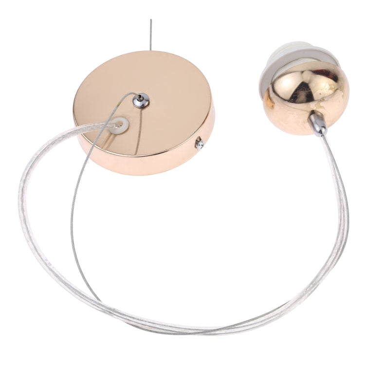 E27 Lamp Holder Plating Mirror DIY Ceiling Chandelier Light Bulbs Screw Base Socket, Cable Length: 50cm (Gold)