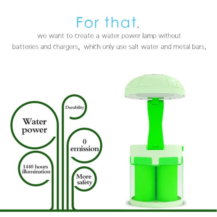 Sea Water Power Energy Night Light , Creative Environmental Protection Home Desk Lamp Outdoor Camping Light Novelty Gift