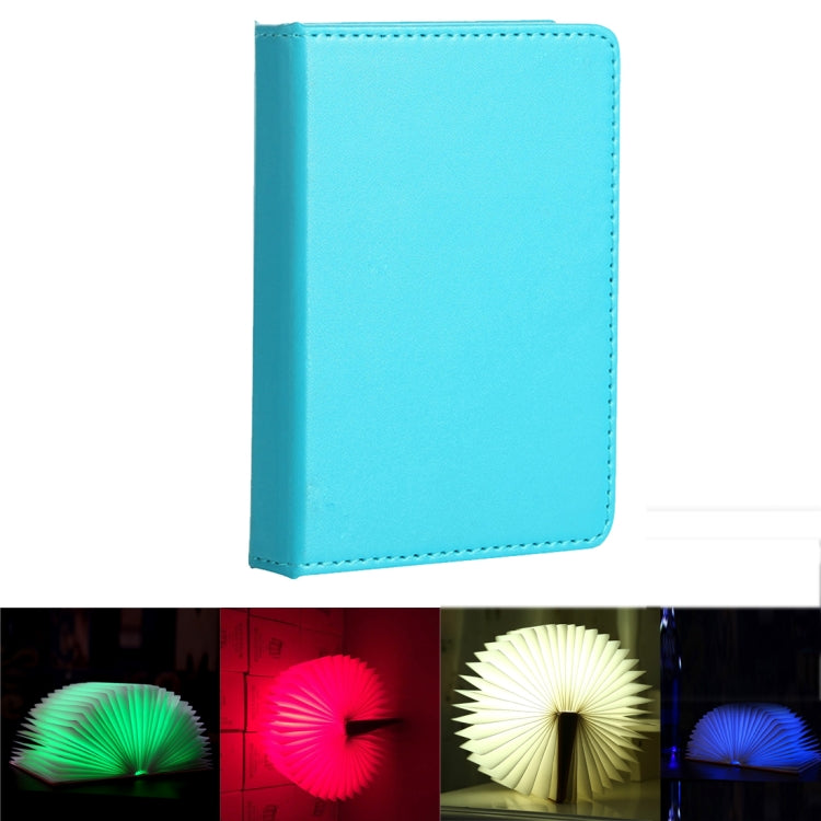 Foldable Pages RGB + Warm White Light Book Shape LED Light , Creative Portable USB Charging Big Size Night Light