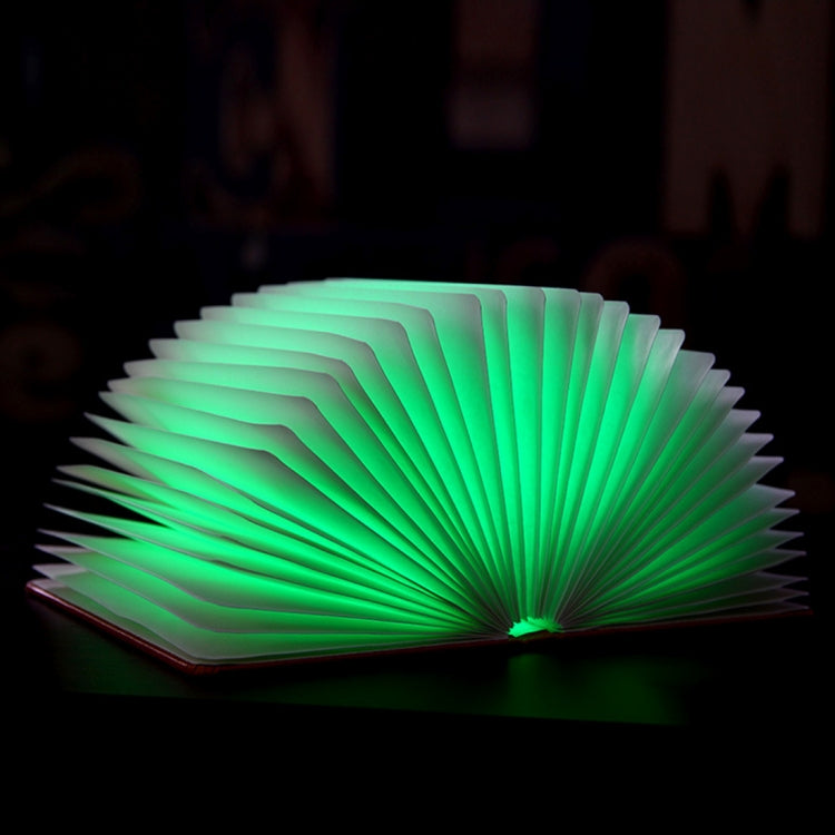 Foldable Pages RGB + Warm White Light Book Shape LED Light , Creative Portable USB Charging Big Size Night Light