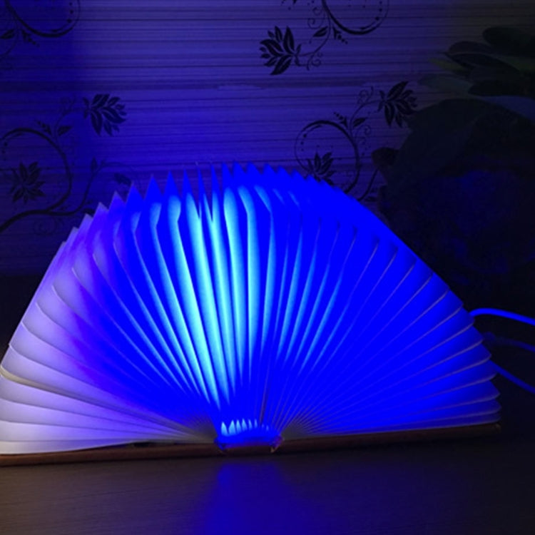 Foldable Pages RGB + Warm White Light Book Shape LED Light , Creative Portable USB Charging Big Size Night Light