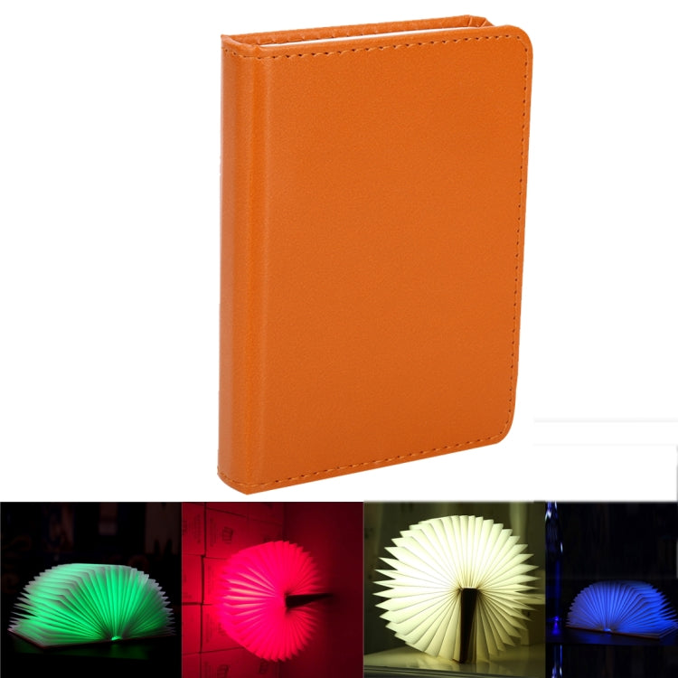 Foldable Pages RGB + Warm White Light Book Shape LED Light , Creative Portable USB Charging Big Size Night Light