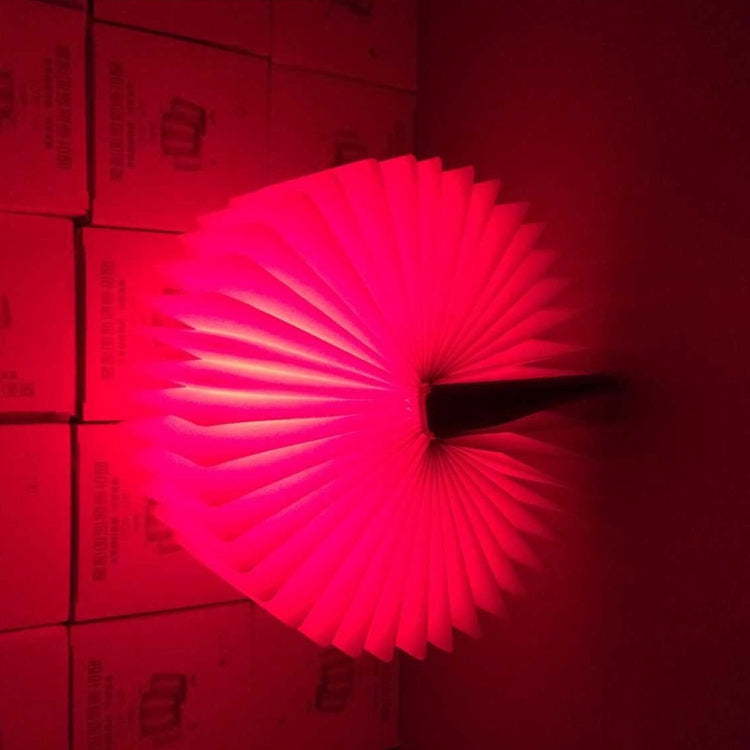 Foldable Pages RGB + Warm White Light Book Shape LED Light , Creative Portable USB Charging Big Size Night Light