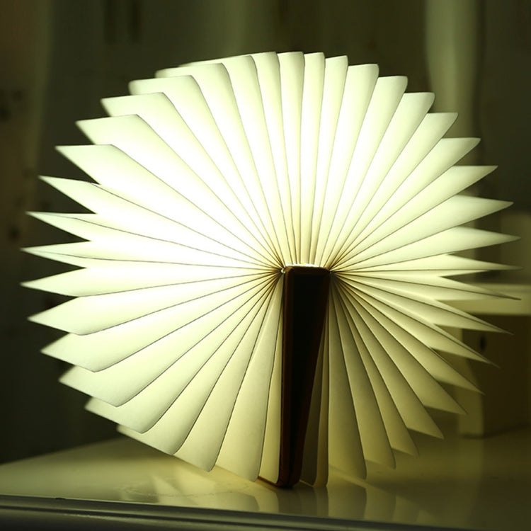 Foldable Pages RGB + Warm White Light Book Shape LED Light , Creative Portable USB Charging Big Size Night Light