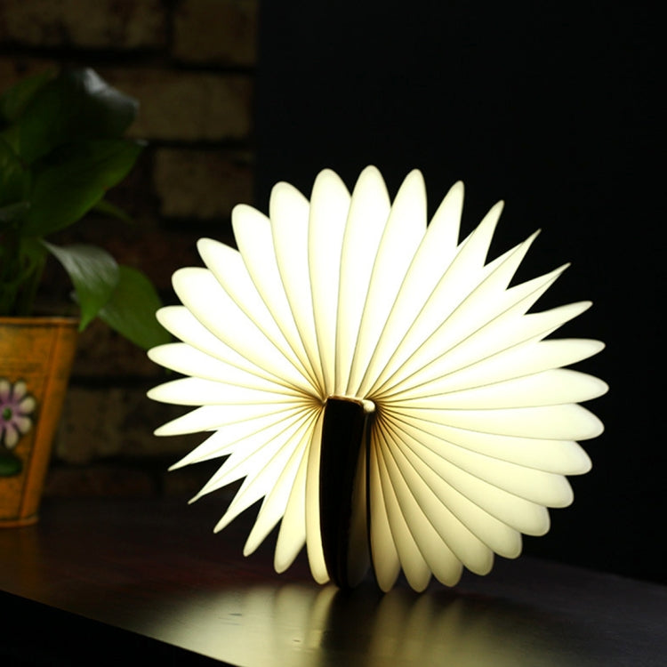 Foldable Pages Colorful Dimming Book Shape LED Light , Creative Portable USB Charging Semicircle Night Light with Remote Control