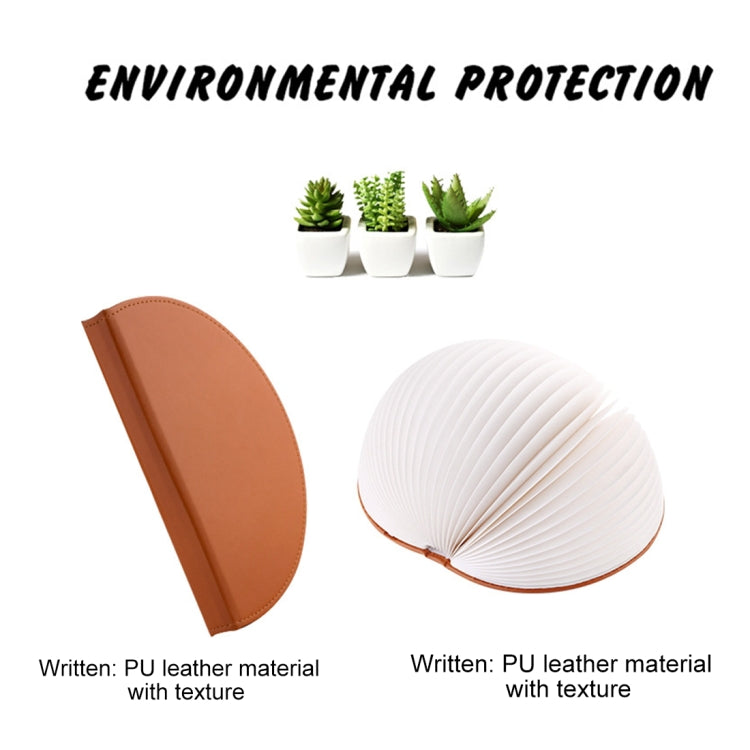 Foldable Pages Colorful Dimming Book Shape LED Light , Creative Portable USB Charging Semicircle Night Light with Remote Control