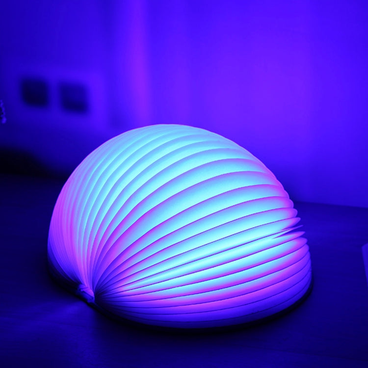 Foldable Pages Colorful Dimming Book Shape LED Light , Creative Portable USB Charging Semicircle Night Light with Remote Control
