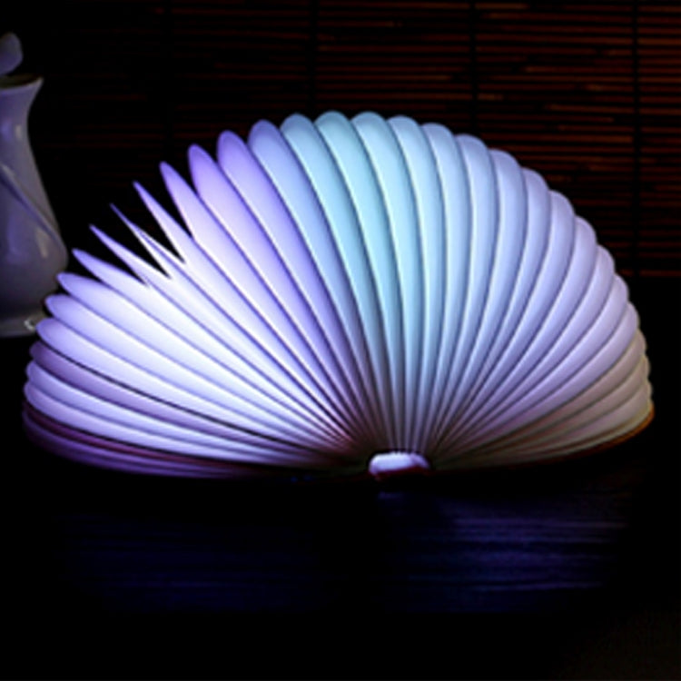 Foldable Pages Colorful Dimming Book Shape LED Light , Creative Portable USB Charging Semicircle Night Light with Remote Control