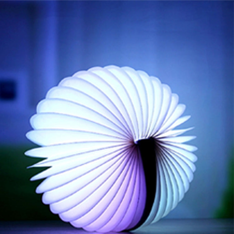 Foldable Pages Colorful Dimming Book Shape LED Light , Creative Portable USB Charging Semicircle Night Light with Remote Control