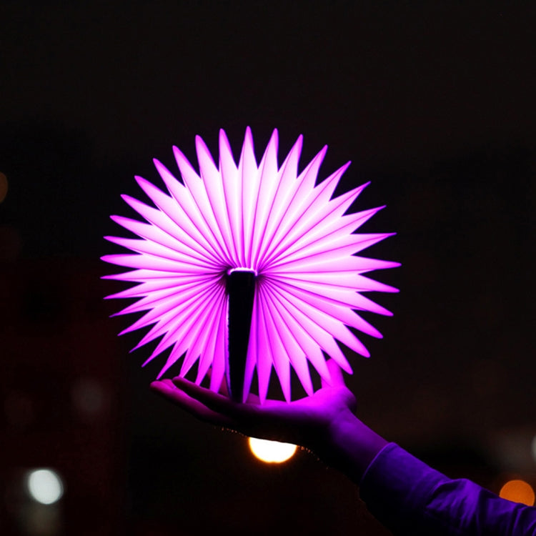 Foldable Pages Colorful Dimming Book Shape LED Light , Creative Portable USB Charging Semicircle Night Light with Remote Control