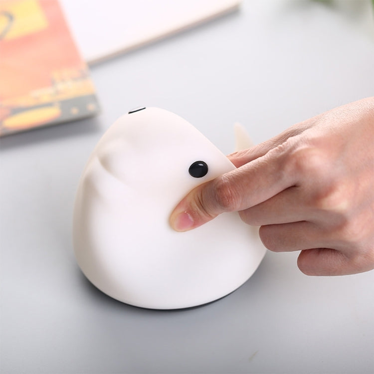 T10 Dolphin Shape Colorful LED Patted Night Light , USB Charge Silicone Energy-saving Lamp with Phone Holder
