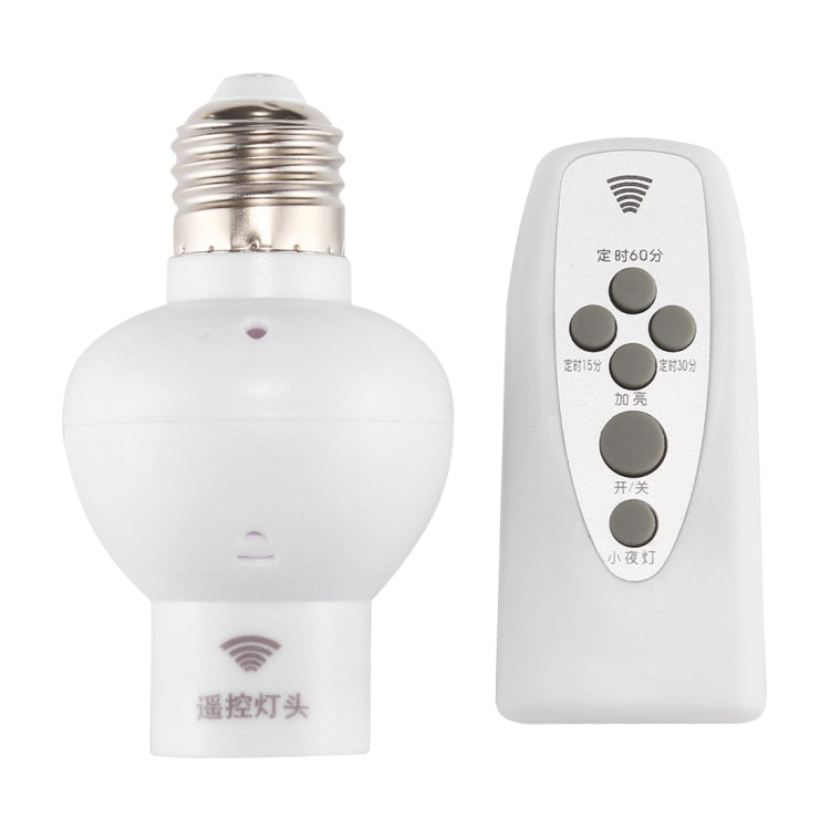 E27 Screw Sokcet Smart Remote Control Lamp Holder for AC 110-265V LED Lamp Night Light, Support Dimming & Timing