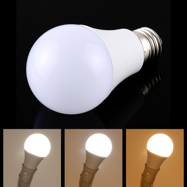 E27 7W 250-600LM Intelligent LED Bulb Energy Saving Light with Three Color Temperature, AC 85-265V